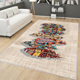 Dijital Baskı Yıkanabilir Kaymaz Taban Salon Halısı Ve Yolluk LNA0151-SD561