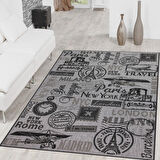 Dijital Baskı Yıkanabilir Kaymaz Taban Salon Halısı Ve Yolluk LNA1405