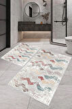 Eliana Home Dijital Baskı 2'li Banyo Paspas Takımı  LNA5-0402 100x60 ve 60x50 cm