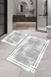 Eliana Home Dijital Baskı 2'li Banyo Paspas Takımı  LNA5-0495 100x60 ve 60x50 cm