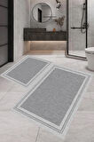 Eliana Home Dijital Baskı 2'li Banyo Paspas Takımı  LNA5-FNL348 100x60 ve 60x50 cm