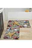 Eliana Home Dijital Baskı 2'li Banyo Paspas Takımı  LNA5007 100x60 ve 60x50 cm