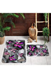 Eliana Home Dijital Baskı 2'li Banyo Paspas Takımı  LNA5036 100x60 ve 60x50 cm