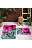 Eliana Home Dijital Baskı 2'li Banyo Paspas Takımı  LNA5073 100x60 ve 60x50 cm