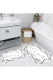Eliana Home Dijital Baskı 2'li Banyo Paspas Takımı  LNA5093 100x60 ve 60x50 cm