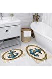 Eliana Home Dijital Baskı 2'li Banyo Paspas Takımı  LNA5129 100x60 ve 60x50 cm