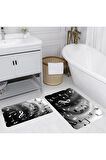 Eliana Home Dijital Baskı 2'li Banyo Paspas Takımı  LNA5152 100x60 ve 60x50 cm