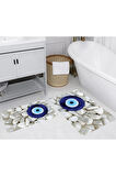 Eliana Home Dijital Baskı 2'li Banyo Paspas Takımı  LNA5286 100x60 ve 60x50 cm