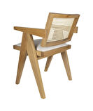 Luna Kollu Döşemeli Hasırlı Sandalye