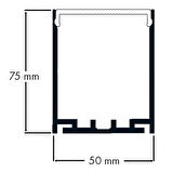 Lineer Sarkıt 60 Cm Siyah Kasa Beyaz Işık Rengi
