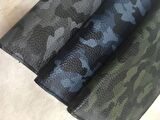 Leony 6.1 inch Uyumlu Deri Kartlıklı Kılıf Kamuflaj Yeşil