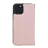 Apple iPhone 11 Pro Uyumlu Deri Cüzdanlı Kılıf Pembe