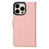 Apple iPhone 15 Pro Max Uyumlu Deri Cüzdanlı Kılıf MWWN NU2 Pembe