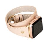 Bouletta Apple Watch Uyumlu Deri Kordon 42-44-45mm Slim DT GT NU1