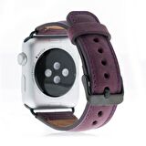 Bouletta Apple Watch Uyumlu Deri Kordon 38-40-41mm G7 Mor