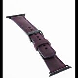 Bouletta Apple Watch Uyumlu Deri Kordon 38-40-41mm G7 Mor