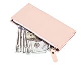 Lozan Strap 6.5 inch Uyumlu Deri Kartlıklı Kılıf ERC5 Pembe