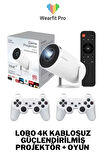 LOBO 4K Kablosuz Güçlendirilmiş Projektör + Oyun 2'si 1 Arada M300 MAX Joystickli Projeksiyon Cihazı