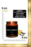 Calm+Comfort Beyaz Etiket Amber Kavanoz Mum Dekor Aromaterapi Rahatlatıcı Vanilya Kokusu 210 GR