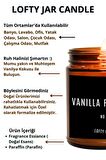 Calm+Comfort Beyaz Etiket Amber Kavanoz Mum Dekor Aromaterapi Rahatlatıcı Vanilya Kokusu 210 GR