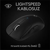 Logitech PRO X Superlight Hero Kablosuz Oyuncu Mouse, 25.600 DPI Hero Sensörlü, 1ms, 5 Özelleştirebilir Tuş, Siyah (‎910-005880)