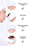 2 Adet Kaymayan Silikonlu Bandana Bone Siyah Beyaz - Kadın Tesettür Kaymaz - Sportif Saç Bandı