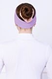 Kaymayan Silikonlu Bandana Bone Lila - Kadın Tesettür Dikişsiz Kaymaz Geçme - Sportif Saç Bandı
