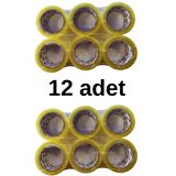 LOREX 12 adet Koli Bandı Şeffaf Akrilik 45 mm * 100 metre