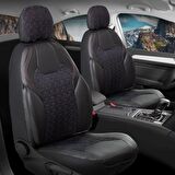 
Fiat Palio Uyumlu Deri Detaylı Süet Kumaş Ön Arka Set Oto Koltuk Kılıfı Siyah Kırmızı