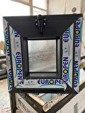 48*48 PVC BANYO WC PENCERE VASİSTAS ANTRASİT GRİ