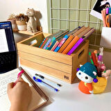 Masif Ahşap Sandık - Saklama Depolama Ve Düzenleme Için Tahta Kutu Çok Amaçlı Organizer - Wooden Box