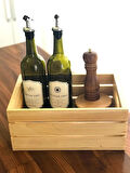 Masif Ahşap Sandık - Saklama Depolama Ve Düzenleme Için Tahta Kutu Çok Amaçlı Organizer - Wooden Box