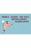 Müzikal Kapı Önü Paspas LoveBug-T