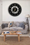 Dekoratif Duvar Saati 50x50cm + Kedili Tablo