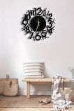 Dekoratif Duvar Saati 50x50cm + Ananas Tablo