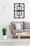 Dekoratif Duvar Saati 50x50cm + Yapraklı Tablo