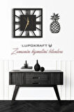 Dekoratif Duvar Saati 50x50cm + Ananas Tablo