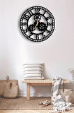 Dekoratif Duvar Saati 50x50cm + Yaprak Tablo