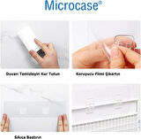 Microcase Güçlü Plastik Yapışkanlı Suya Dayanıklı Çift Başlı Banyo Mutfak Eşya Taşıma Raf Askılığı 1 Adet - Şeffaf AL4270