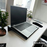 Hero Dizayn Çelik Laptop Standı Notebook Altlığı Mat Siyah