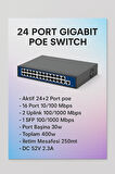 24 Port 10/100/1000MBPS 24+2 Gigabit Poe Switch