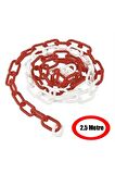 LOREX LR-1031-6-2,5 Plastik Trafik Zinciri-6cm-2,5m Kırmızı-beyaz