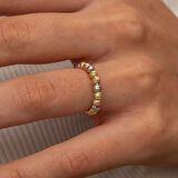 Lucky Life Kadın Gümüş Sıralı Dorika  Yüzük