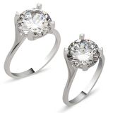 Gümüş Tek Taş Kadın Yüzük