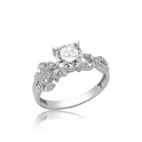 Gümüş Kar Tanesi Sonsuzluk Tek Taş Kadın Yüzük