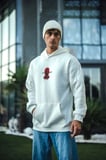 Üç İplik Kapşonlu Baskılı Oversize SweatShirt