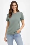 Bisiklet Yaka Tişört Regular Kalıp Basic Pamuklu Günlük Kullanım Tshirt