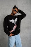 Erkek Güvercin Baskılı Sweatshirt