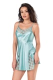 Aqua Saten Gecelik