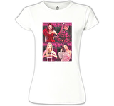 Black Pink - Pink Beyaz Bayan Tshirt